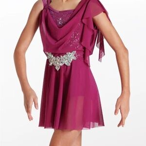 Elegant Magenta Kids Costume Dress
